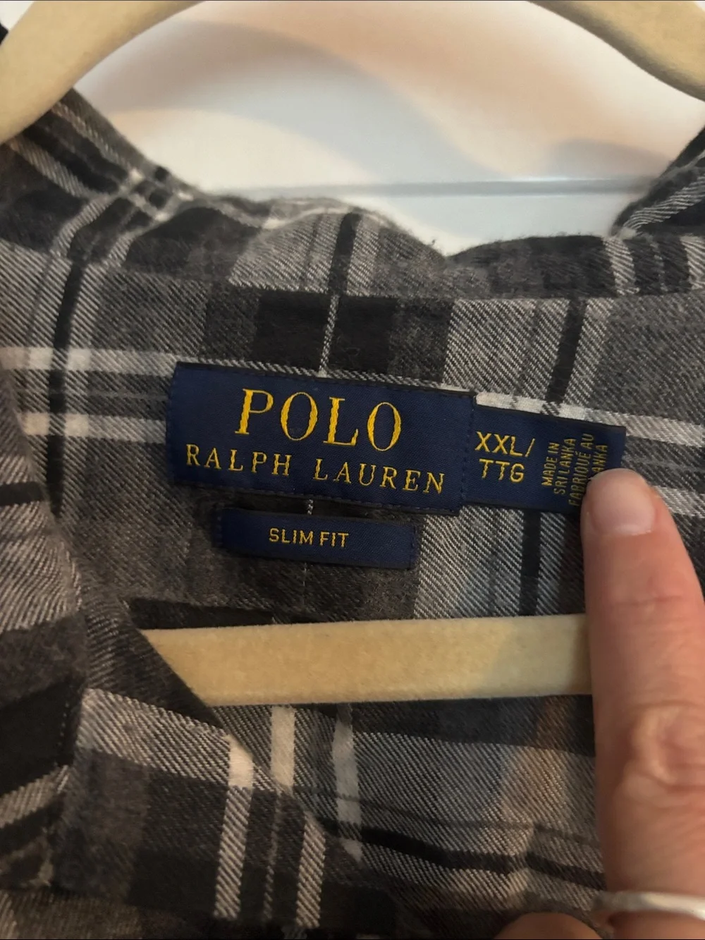 Polo by Ralph Lauren Black and White Plaid Button-Down Shirt